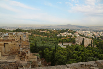 Fototapeta na wymiar Panorama of Athens city in Greece