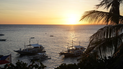 Coucher de soleil, Ile d'Apo, Philippines