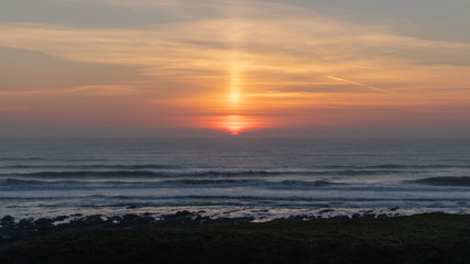 sunset over the sea