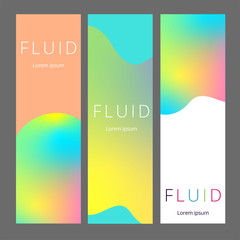 Colorful geometric background. Fluid shapes composition. Abstract banner template. Eps10 vector.