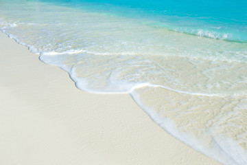  Maldives island with white sandy beach and sea