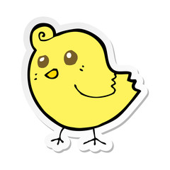 sticker of a cartoon bird