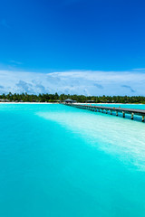  Maldives island with white sandy beach and sea