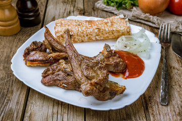 kebab from a rack of lamb