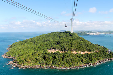 Vietnam Phu Quoc island. Cable car