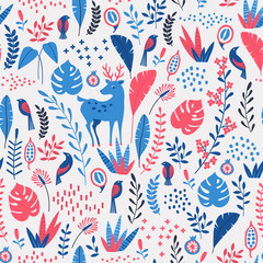 seamless pattern with floral ornament