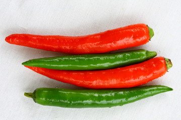 Red and green Thai chili