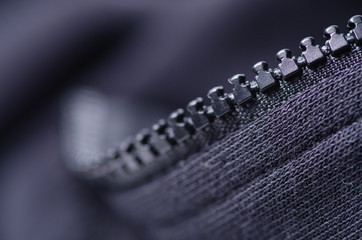 Black fabric texture material textile zipper macro blur background
