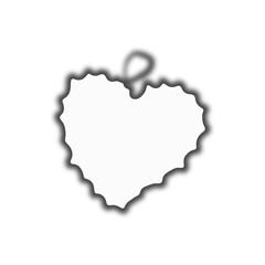 Frame in the shape of a heart, around the empty space is white space for an inscription or a picture.