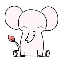 quirky comic book style cartoon elephant