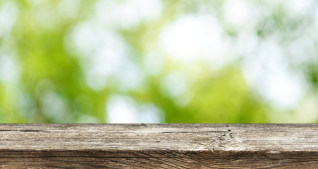 Empty wooden table background