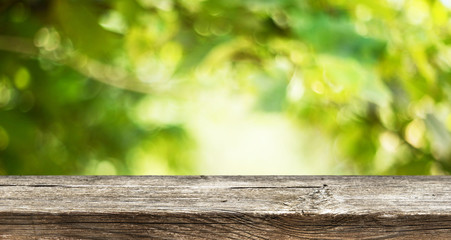 Empty wooden table background