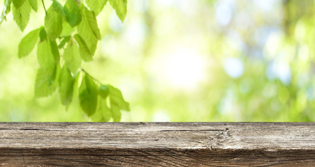 Empty wooden table background