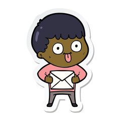 sticker of a cartoon man staring