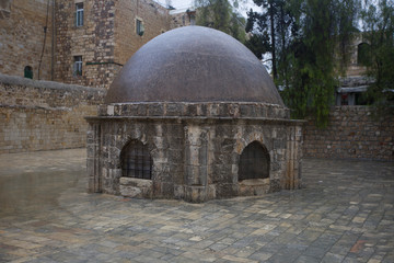 Naklejka premium The Way of the Cross in Jerusalem is a holy city.