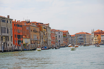 View of Venice. Beautiful Italian city with canals and historic architecture