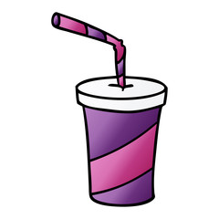 gradient cartoon doodle of fastfood drink