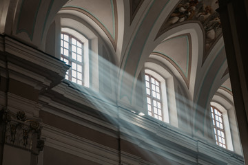 sunbeams in the church