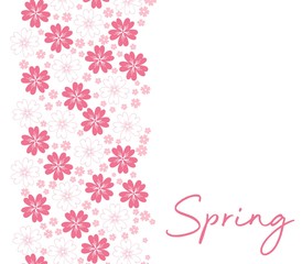 Spring card with beautiful flowers