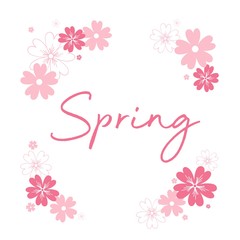 Fototapeta na wymiar Spring card with beautiful flowers