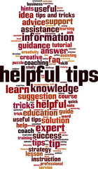 Obraz premium Helpful tips word cloud
