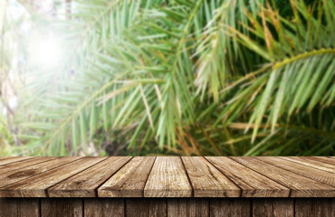 Empty wooden table background