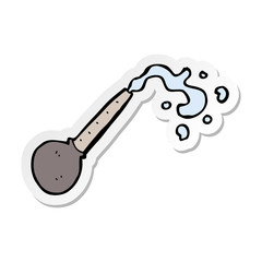 sticker of a cartoon pipette