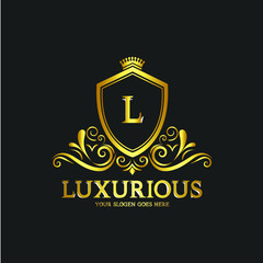 luxury logo vector art | luxury floral logo | luxury gold logos | royal logo high res stock