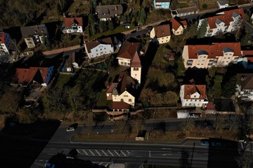 Fototapeta premium Gemünden aus der Luft