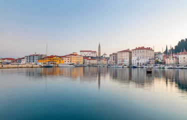 Fototapeta premium View of old coastal town Piran, Slovenia