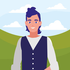 young man avatar character