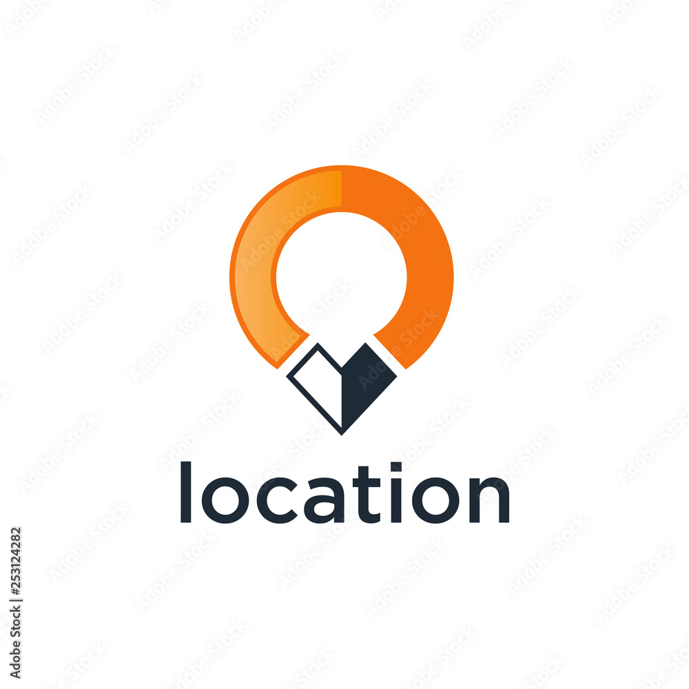 Fototapete check point creative symbol concept. global positioning system icon template. navigation mark. spot 