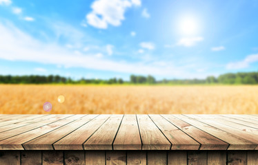 Empty wooden table background