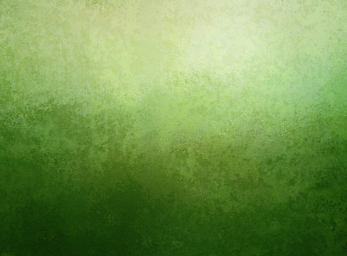 abstract green background with vintage texture and white light border