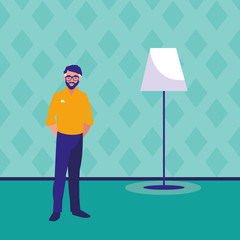 young man with beard avatar character