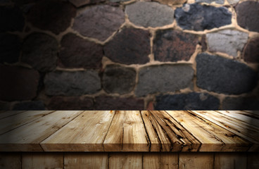 Empty wooden table background