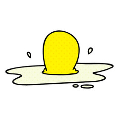 quirky comic book style cartoon fried egg