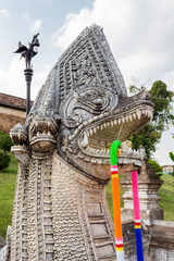Naga statue at Wat Phra That Lampang Luang, Lampang, Thailand