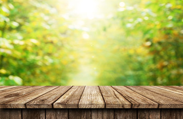 Empty wooden table background