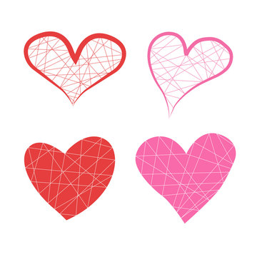 hearts set for the holiday. hearts set for design