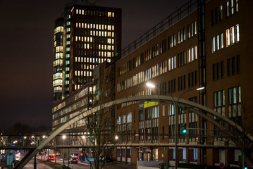 Obraz premium Modern office architecture in HafenCity, Hamburg, Germany