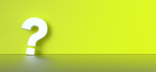 colored question mark background concept. 3D Rendering.