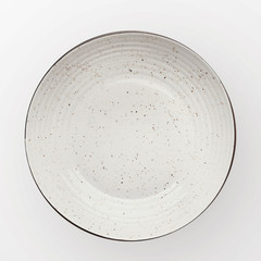 Empty ceramic round plate