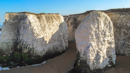 Aerial view over Botany Bay in Kent