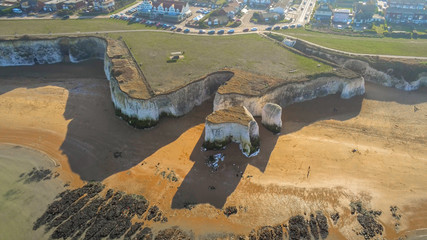 Aerial view over Botany Bay in Kent