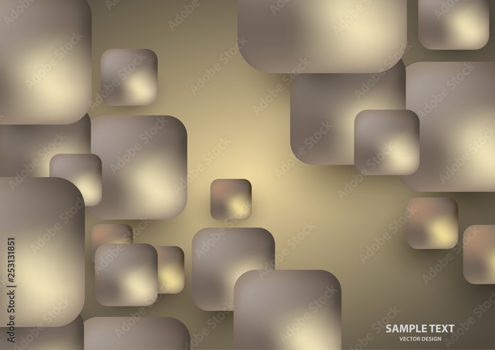 Aufkleber modern trendy background of colored squares in the form of volumetric convex shapes. bright colorful