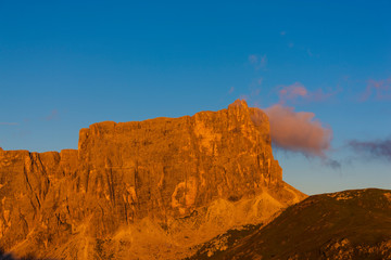 Mount Formin in Dolomites