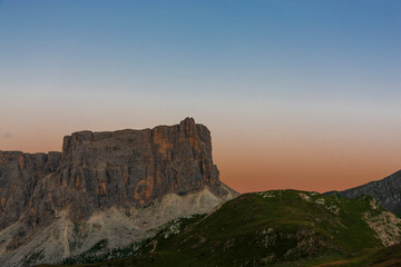 Fototapeta na wymiar Mount Formin in Dolomites