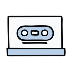 cute cartoon retro cassette