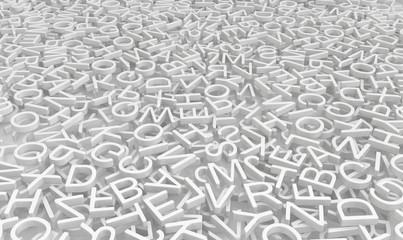 White Alphabet Surface Background